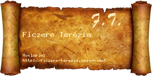 Ficzere Terézia névjegykártya
